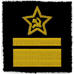 SOVIET FLEET NAVY 2 HIGH RANK OFFICERS SHOULDER PATCHES