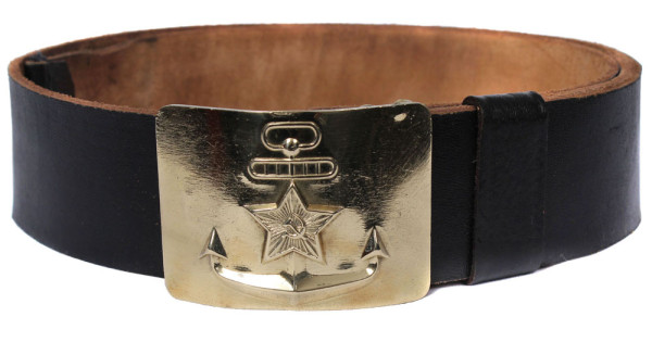 Ussr Nautical officer's belt black buy color.Genuine leather.original USSR 1991.size 3.