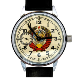 Soviet wristwatch Molnija USSR ARMS Red Army mechanical watch